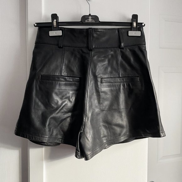 Marissa Webb Black Leather Shorts, size 2 - Picture 4 of 7